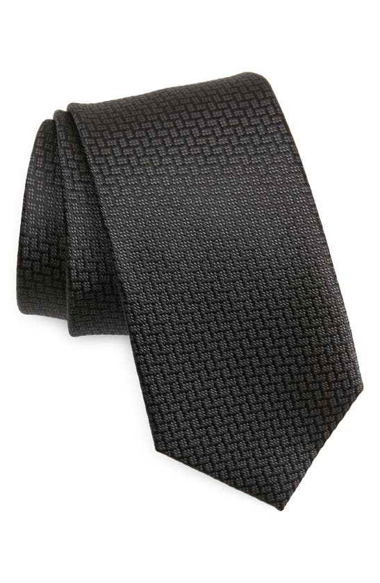 Shop Duchamp Texture Solid Silk Tie In Black