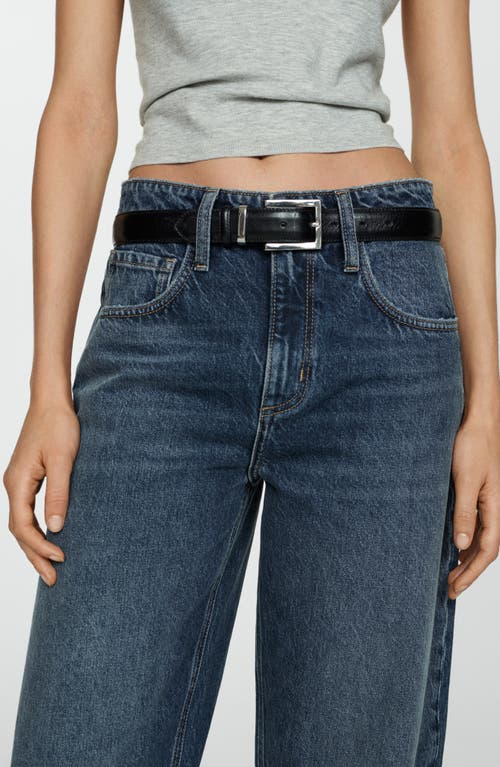 Shop Mango High Waist Slouchy Barrel Jeans In Open Blue