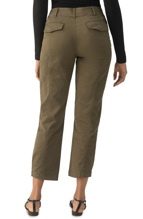 Sanctuary Sahara Tapered Stretch Cotton Utility Pants In Burnt Olive