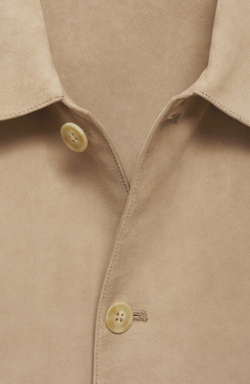 Mango Suede Jacket In Neutral