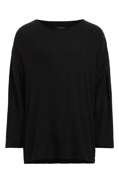 Shop Allsaints Sears Cotton Sweater In Jet Black