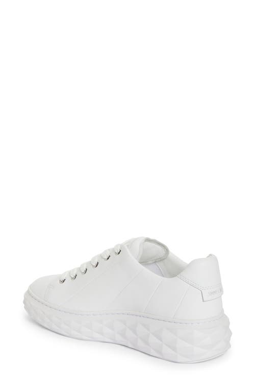 Shop Jimmy Choo Diamond Light Maxi Platform Sneaker In White/white