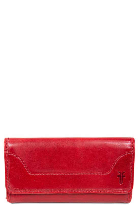 Frye Melissa Leather Wallet In Red