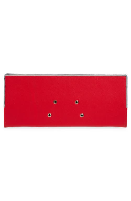 Shop Coperni Binder Leather Clutch In Red