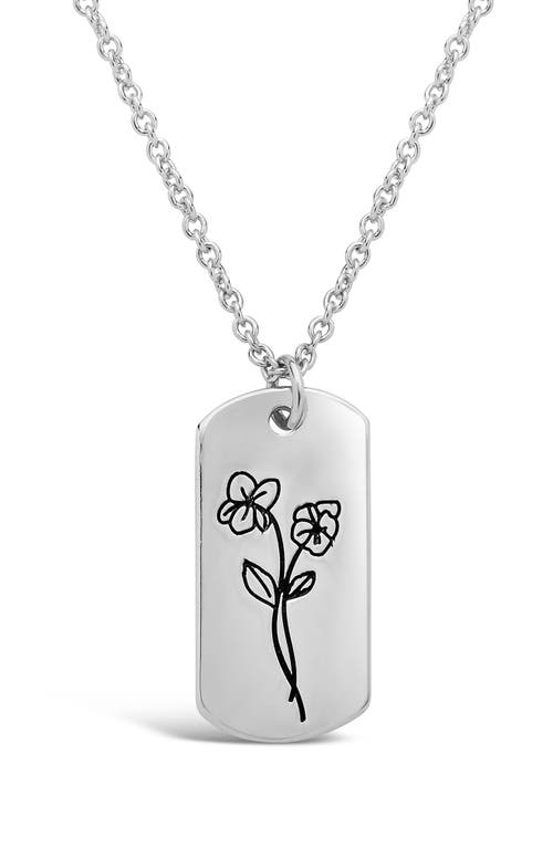 Shop Sterling Forever Birth Flower Pendant Necklace In Silver/february