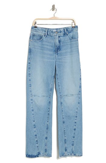 Good American Good '90s Straight Leg Drawstring Jeans In Indigo