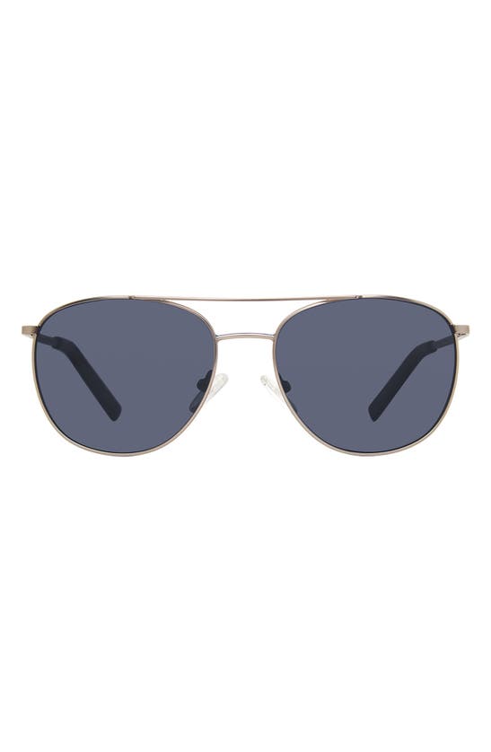 Eddie Bauer 55mm Aviator Polarized Sunglasses In Gray/ Green