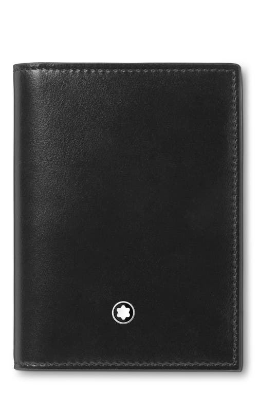 Shop Montblanc Meisterstück Leather Card Case In Black