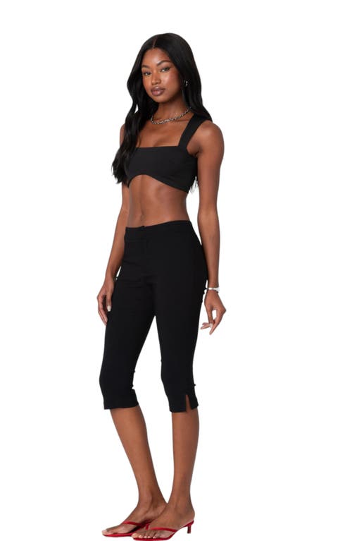 Shop Edikted Elena Crop Tank Top In Black