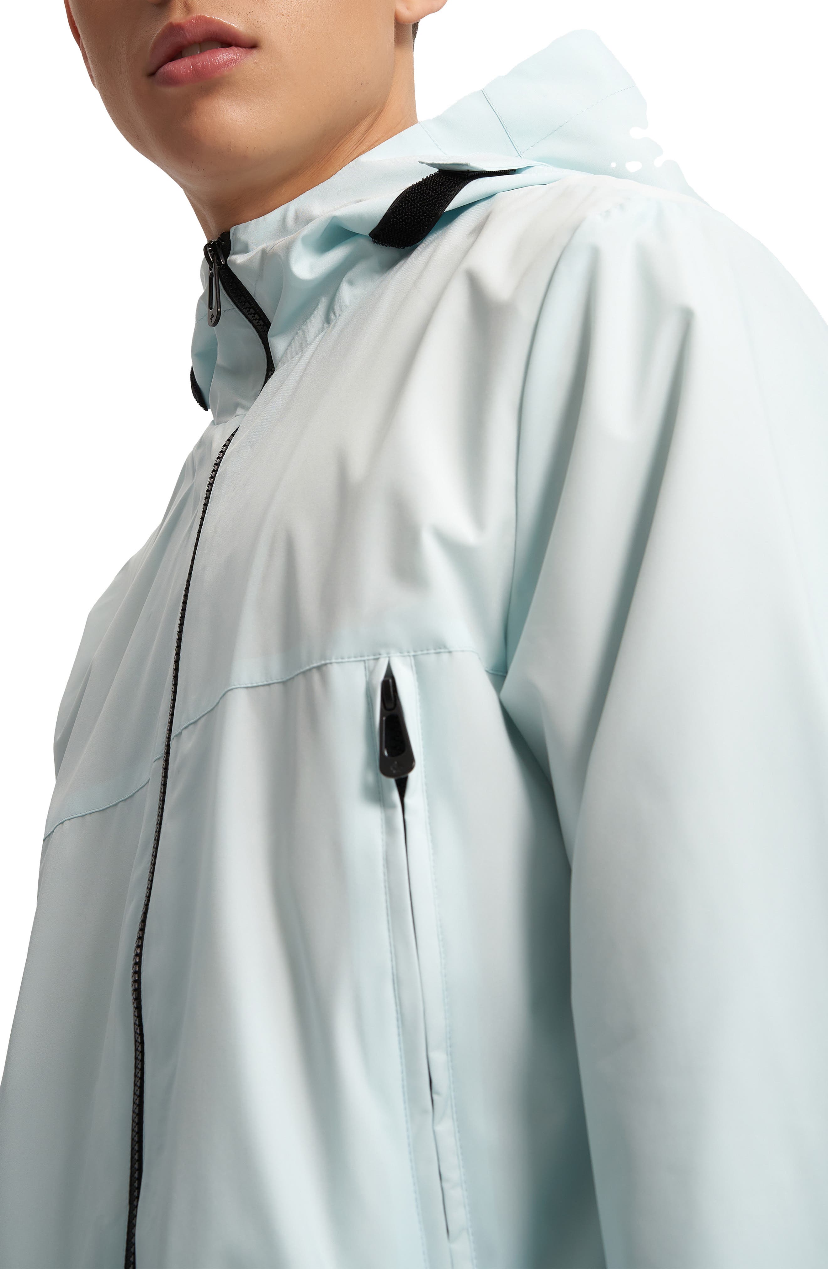 Noize Silas Hooded Rain Jacket in Marina Bay