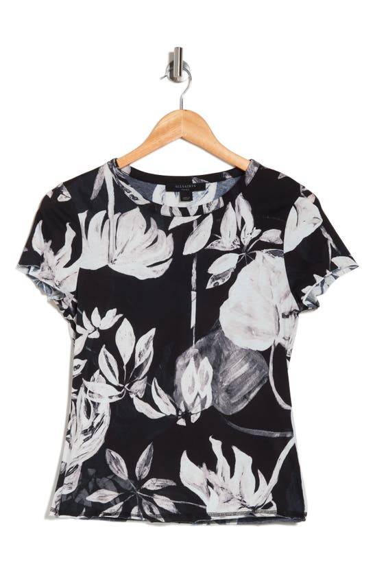 Shop Allsaints Bela Jackie Floral T-shirt In Black