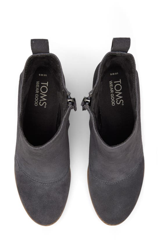 Shop Toms Sutton Wedge Boot In Dark Grey