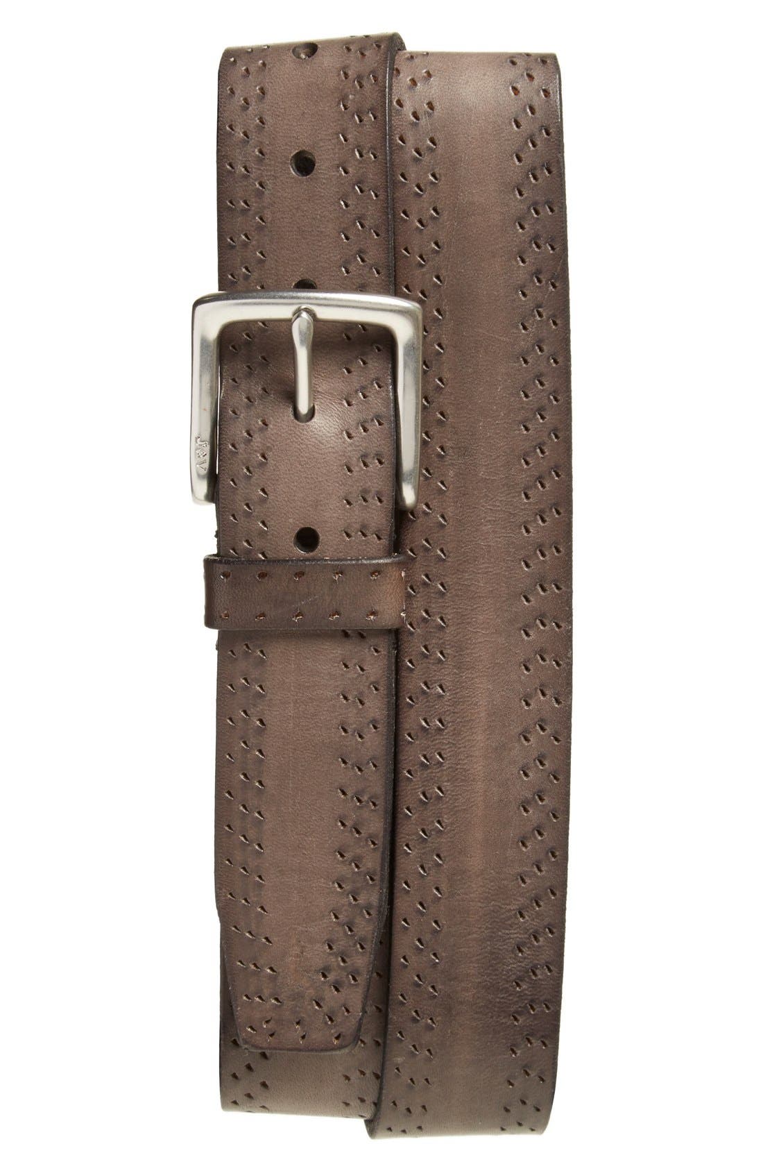 John Varvatos Star USA Perforated Leather Belt Nordstrom