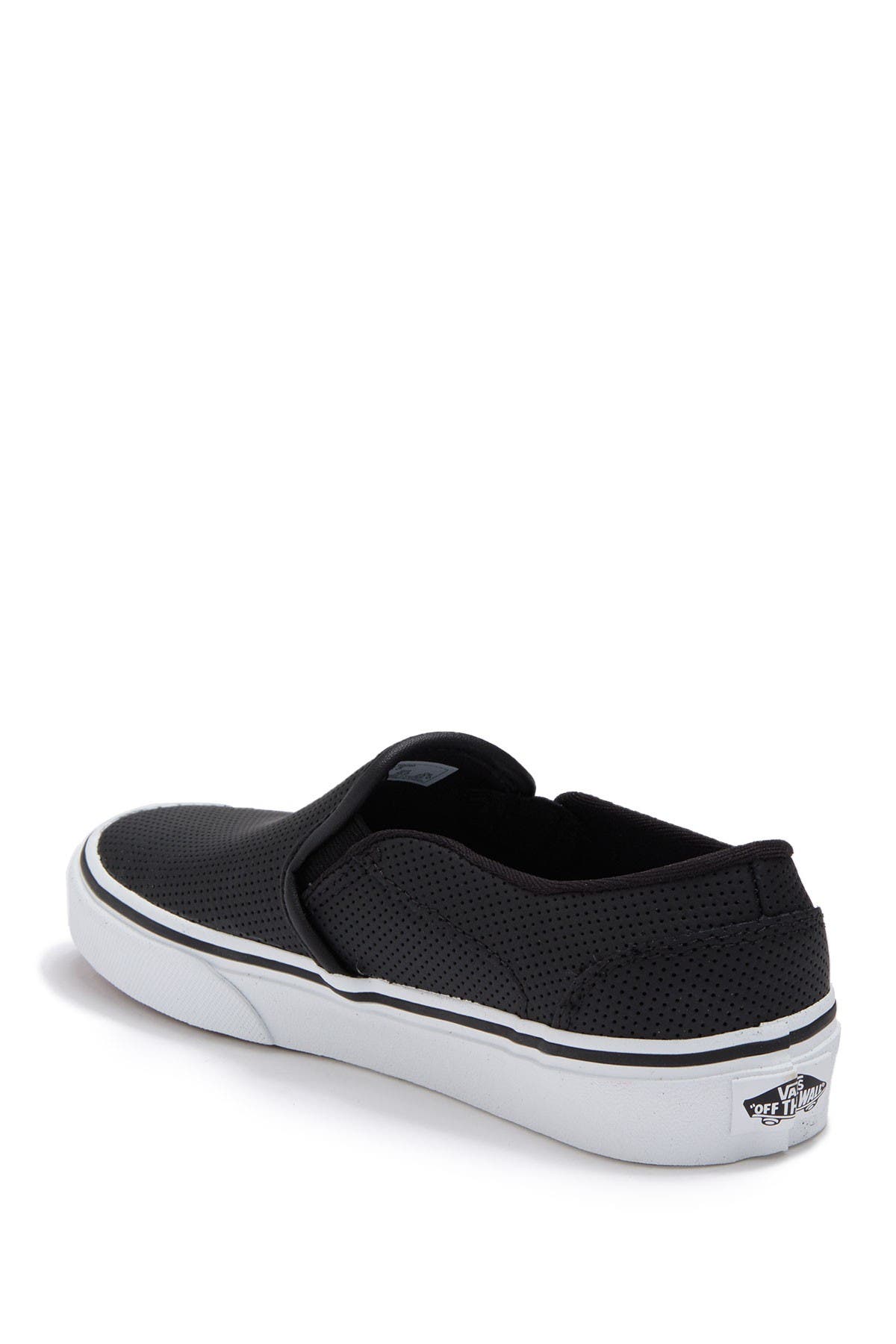 vans asher perforated black