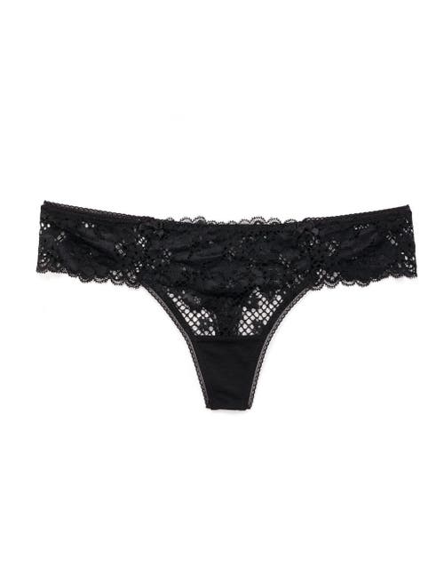 Shop Adore Me Cinthia Thong Panties In Black