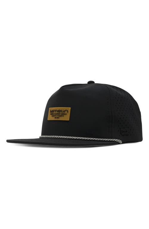 Melin Coronado Brick Hydro Performance Snapback Hat In Black/gum