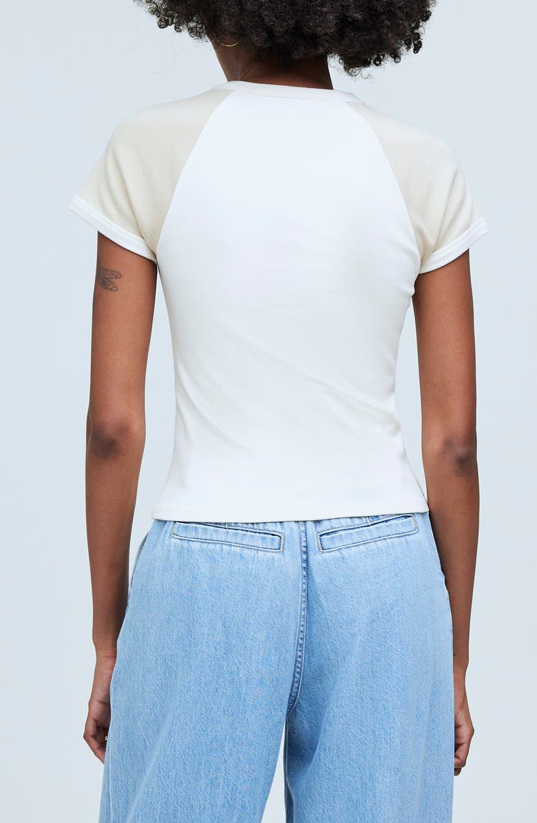 Madewell Colorblock Raglan Sleeve Baby Tee Nordstrom