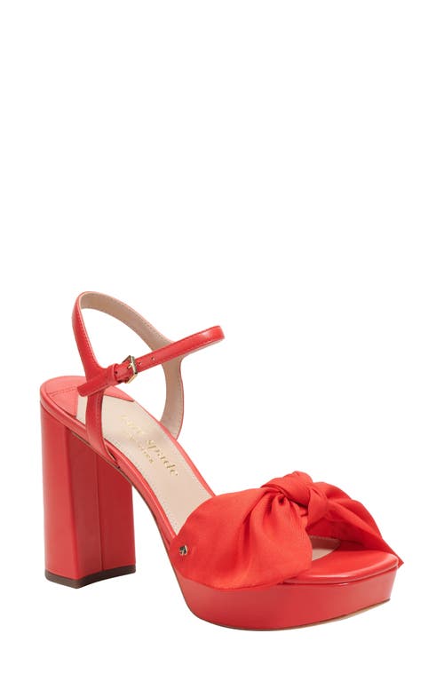 Kate Spade New York Lucie Ankle Strap Platform Sandal In Red