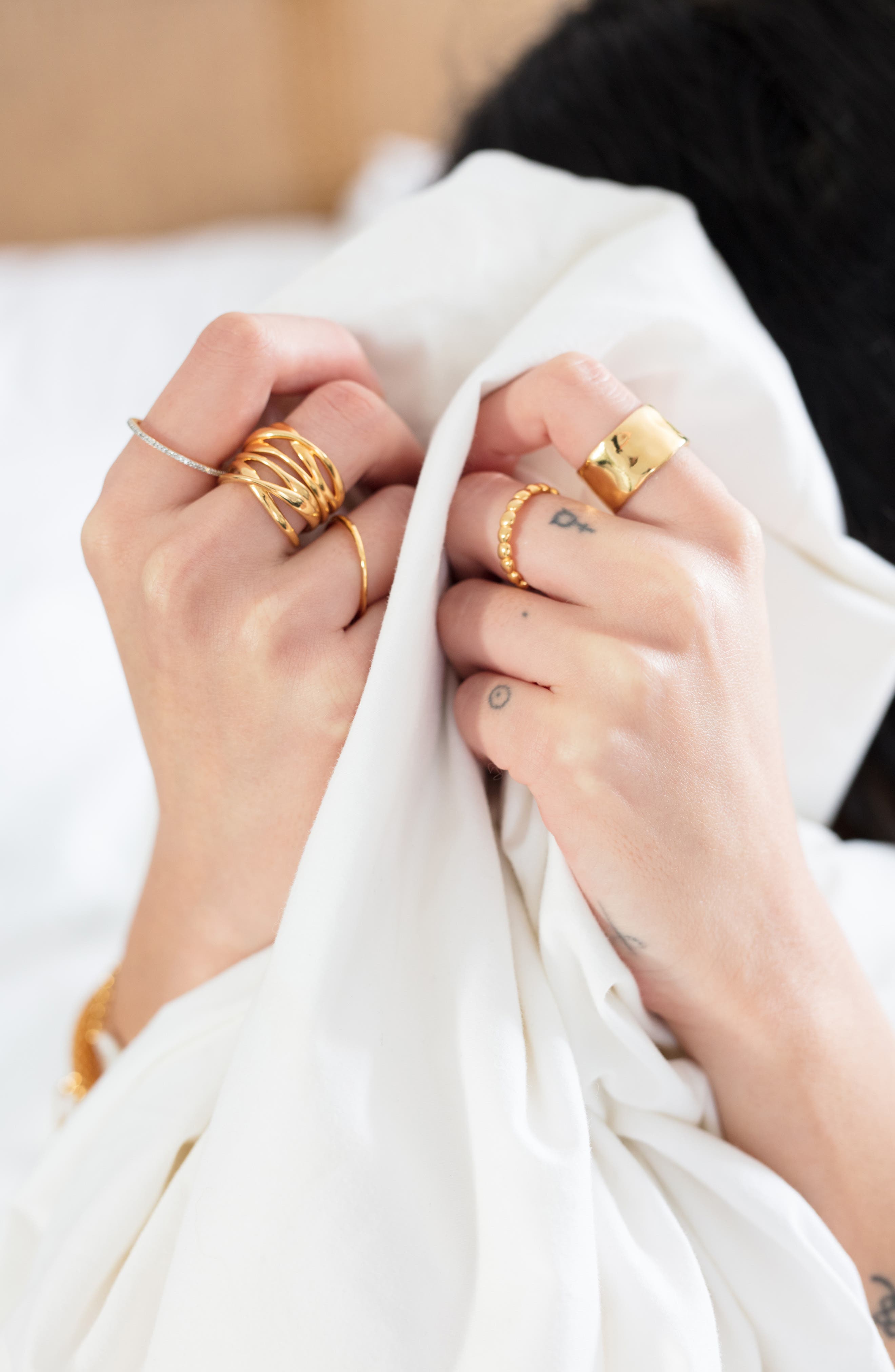Monica Vinader Siren Muse Wide Ring in Yellow Gold Smart Closet