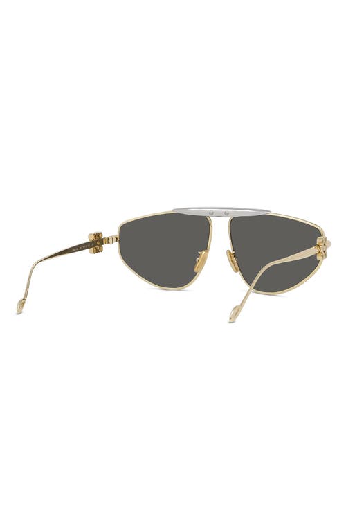 Shop Loewe Anagram 61mm Pilot Sunglasses In Shiny Endura Gold/smoke