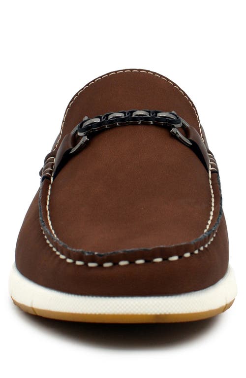 Aston Marc Mens Embellished Manmade Loafers In Brown