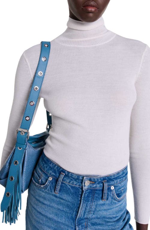 Maje Wool And Silk Jumper In Ecru