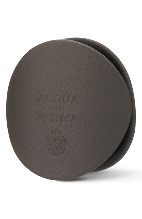 Shop Acqua Di Parma Leather Car Diffuser Case In Dark Grey Leather