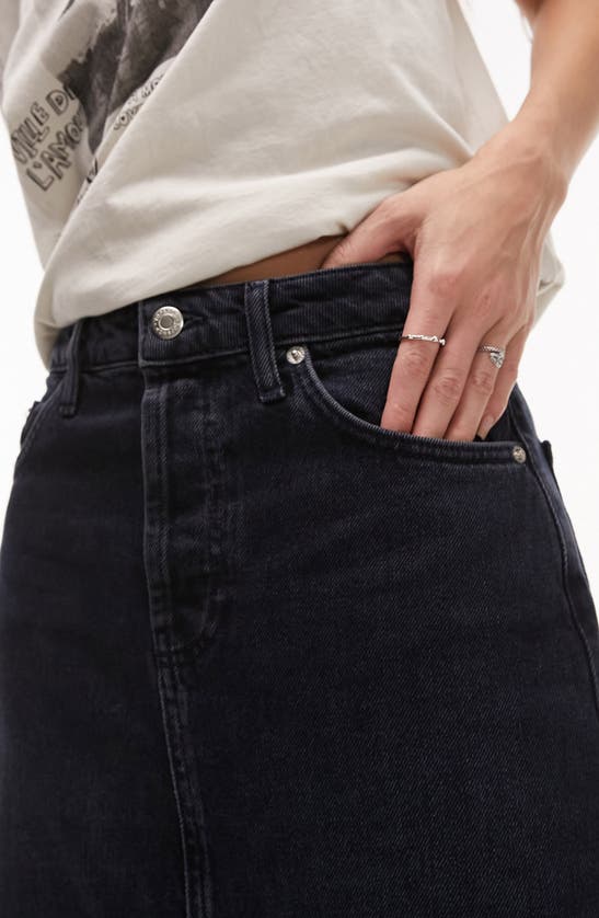 TOPSHOP TOPSHOP DENIM MIDI SKIRT