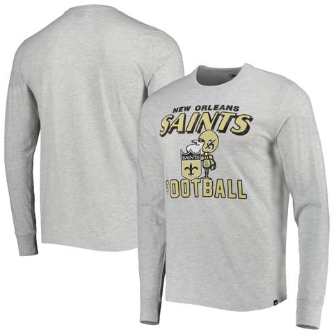 47 Brand Men's Heathered Gray San Francisco 49Ers Franklin Wooster  Throwback Long Sleeve Hoodie T-shirt