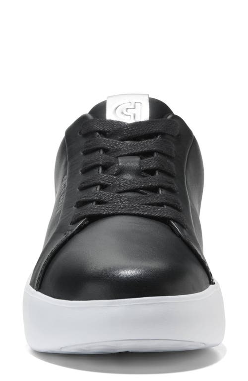 Cole Haan Grand Crosscourt Joy Platform Sneaker In Black/silver Metallic