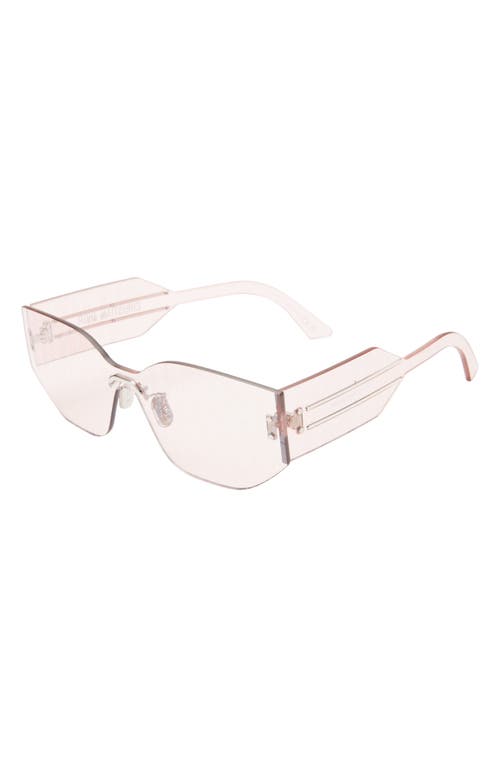 Shop Dior 'club M6u Shield Sunglasses In Shiny Palladium/violet