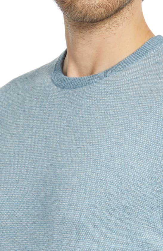 Shop Nordstrom Bird's Eye Crewneck Sweater In Blue Chambry Birdseye