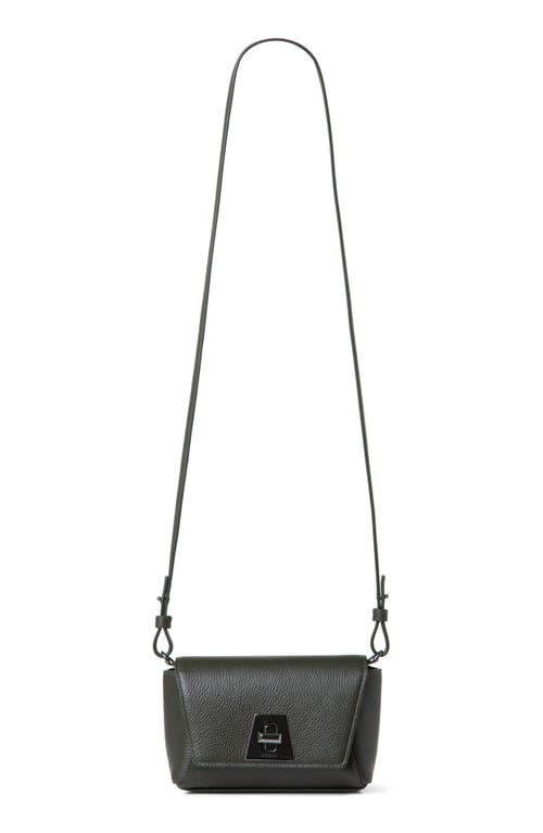 Shop Akris Little Anouk Calfskin Crossbody Bag In Olive