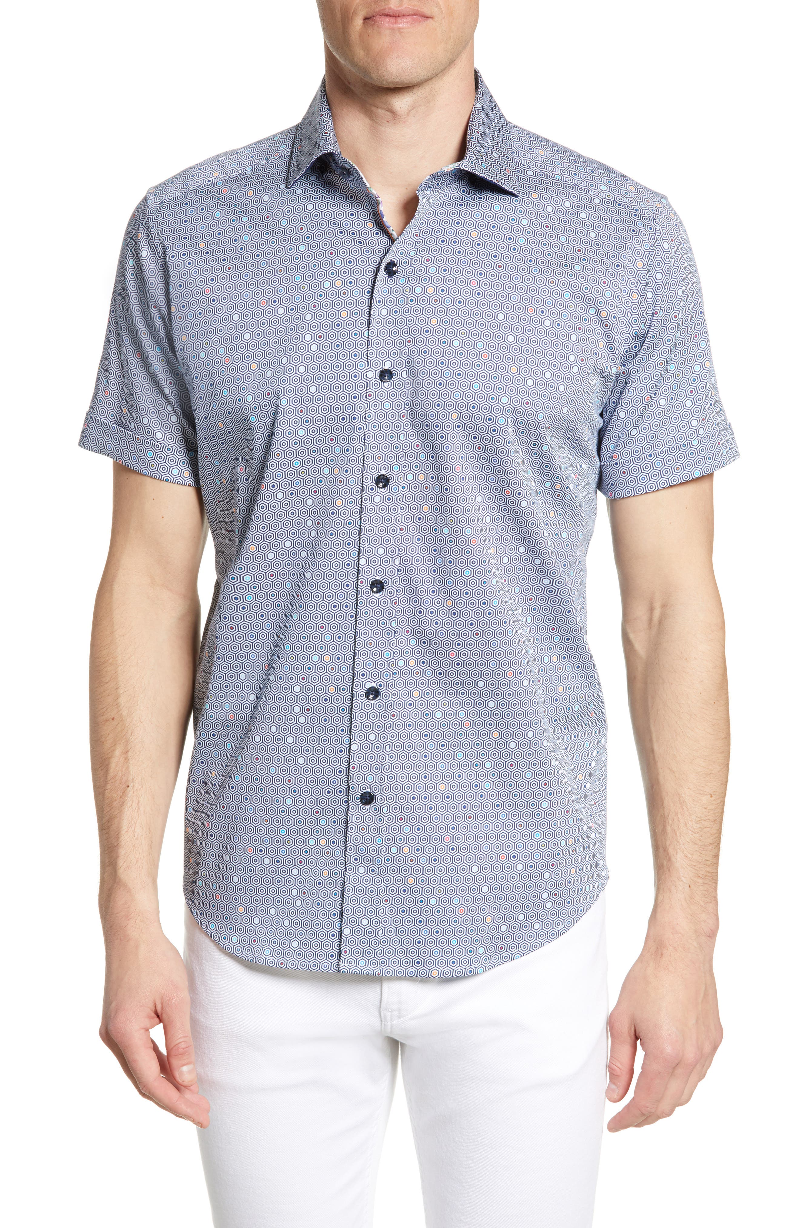 XQS Mens Classic Button Down Long Sleeve Denim Tops Shirts
