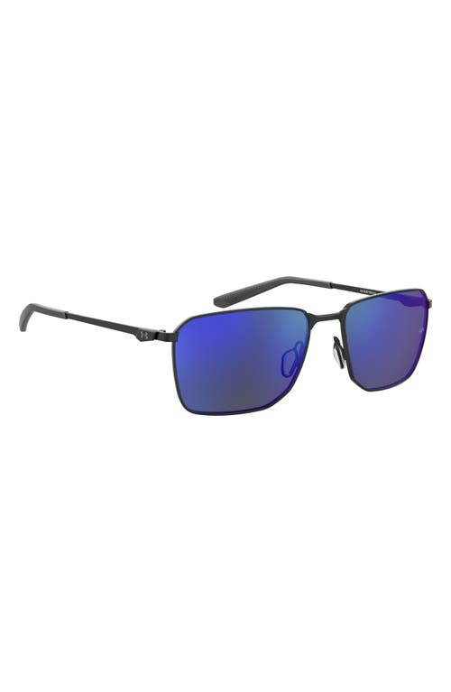 Shop Under Armour 58mm Rectangular Sunglasses In Black/blue Multilayer