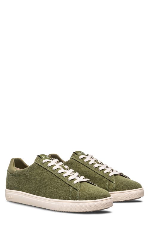 Bradley Sneaker in Olive Washed Canvas