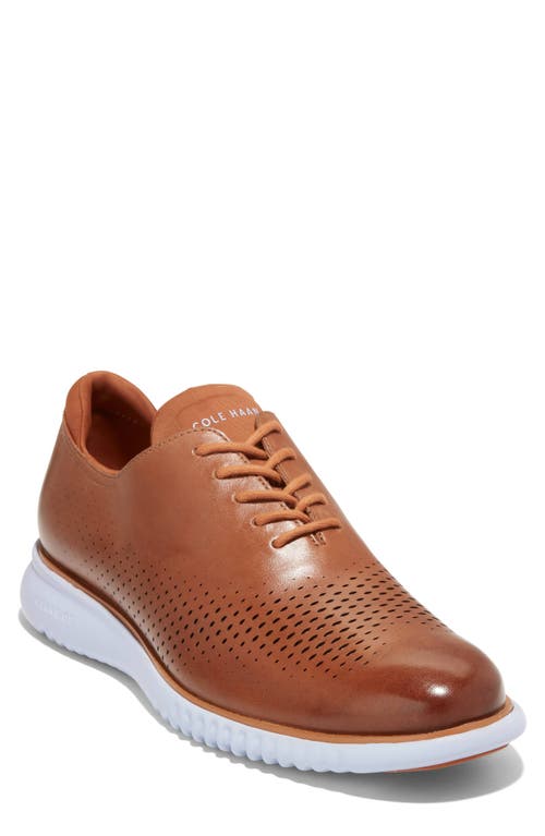 Cole Haan 2.ZeroGrand Laser Wing Derby in British Tan/Heather at Nordstrom, Size 8
