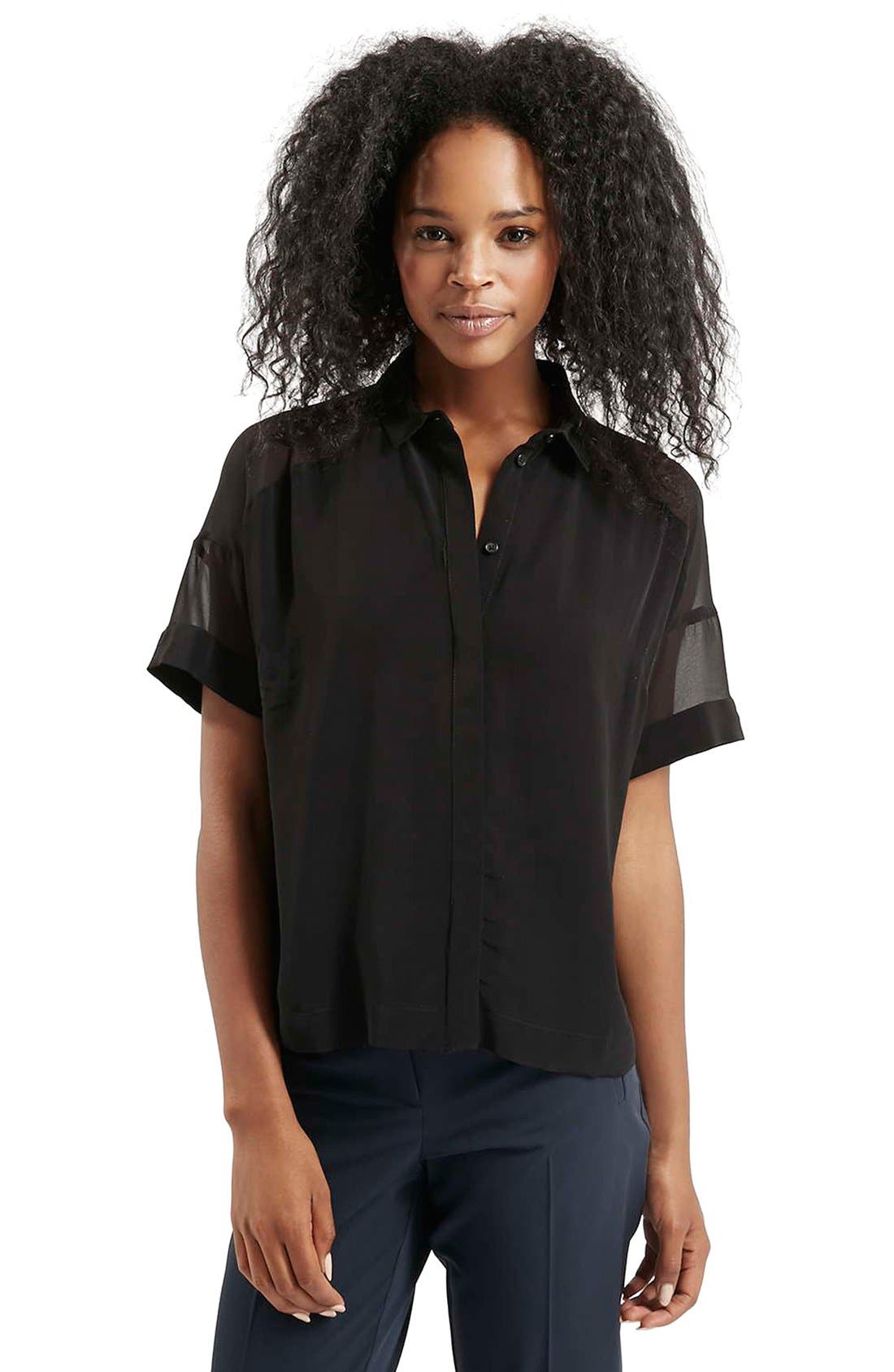 Chiffon Panel Shirt Nordstrom