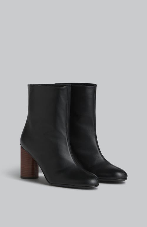 Co Leather Front-seam Boots 85 In Black