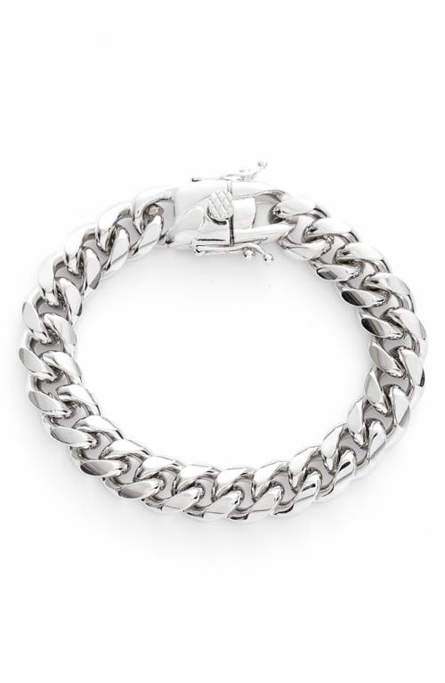 SHYMI Tori Cuban Chain Bracelet in Silver at Nordstrom, Size 7