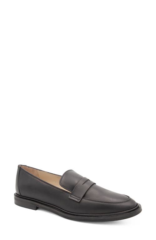 Calabrone Penny Loafer in Black Piuma Lux