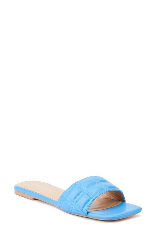 Fashion To Figure Opal Slide Sandal In Blue