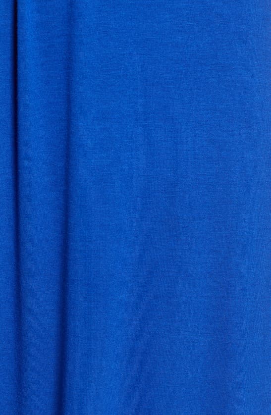 Shop Loveappella V-neck Jersey Maxi Dress In Blue Maze