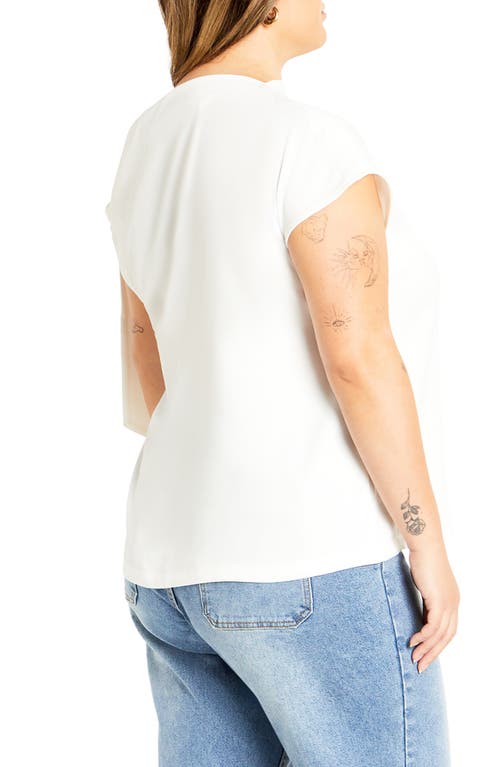 Shop City Chic Aliza One-shoulder Top In Bright White