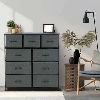 Sorbus Black 9 Drawer Dresser, Dresser And Nightstand Set Under 200