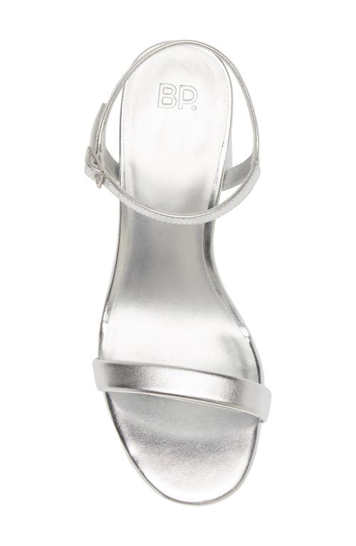 Bp. Lexy Sandal In Silver Metallic