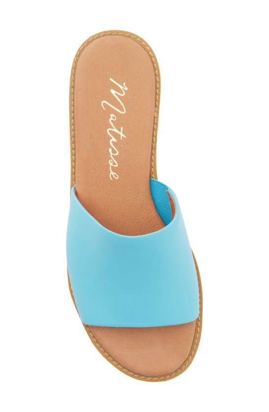 Shop Matisse Jackie Platform Slide Sandal In Bright Blue