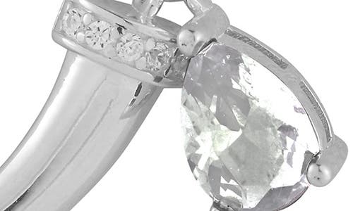 Sphera Milano Silver Cz Horn Necklace In Silver