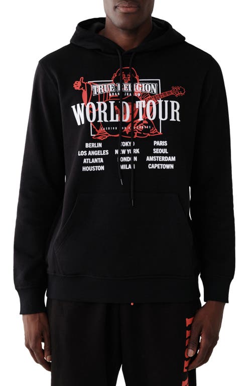 True Religion Brand Jeans World Tour Hoodie in Jet Black
