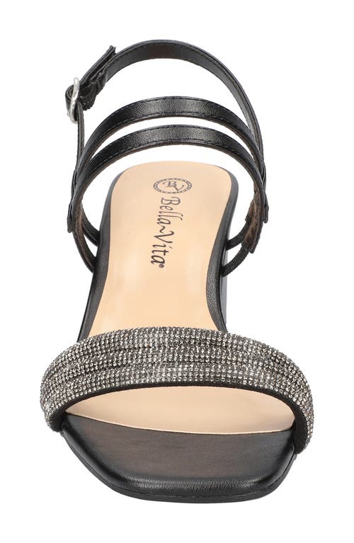 Bella Vita Womens Embellished Manmade Block Heels In Black